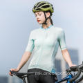 Карвико ткаенина женска ласерска велосипедска маичка со кратки ракави